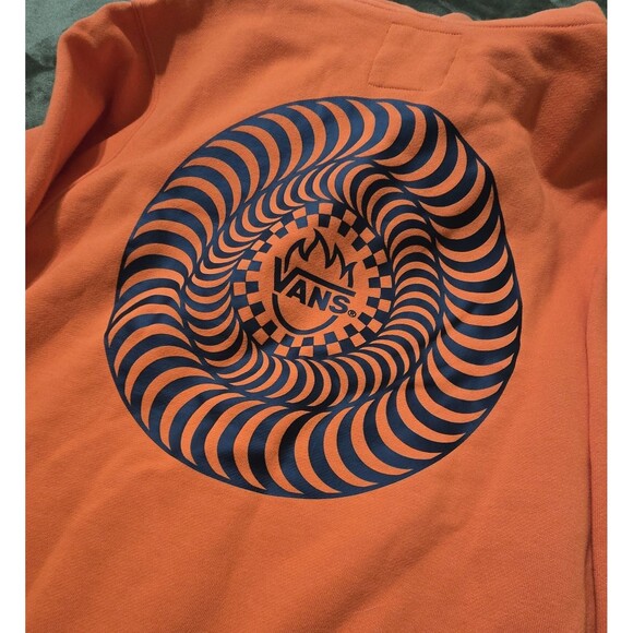 VANS Spitfire Wheels Pullover Hoodie Flame Orange Size Small NEW - Picture 5 of 6